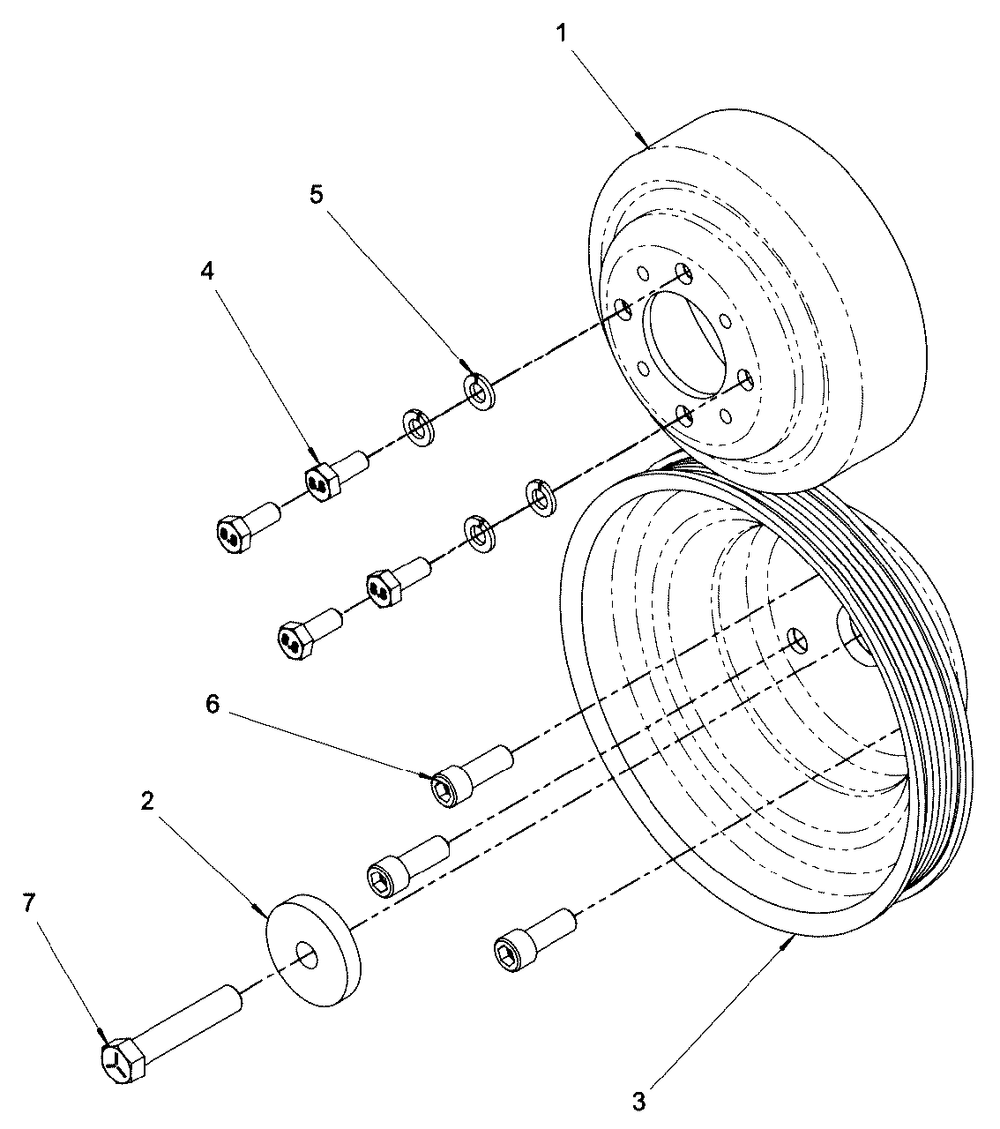 Engine Service Parts - Pulleys Diagram and Parts List for 076138-00  Briggs and Stratton Generator